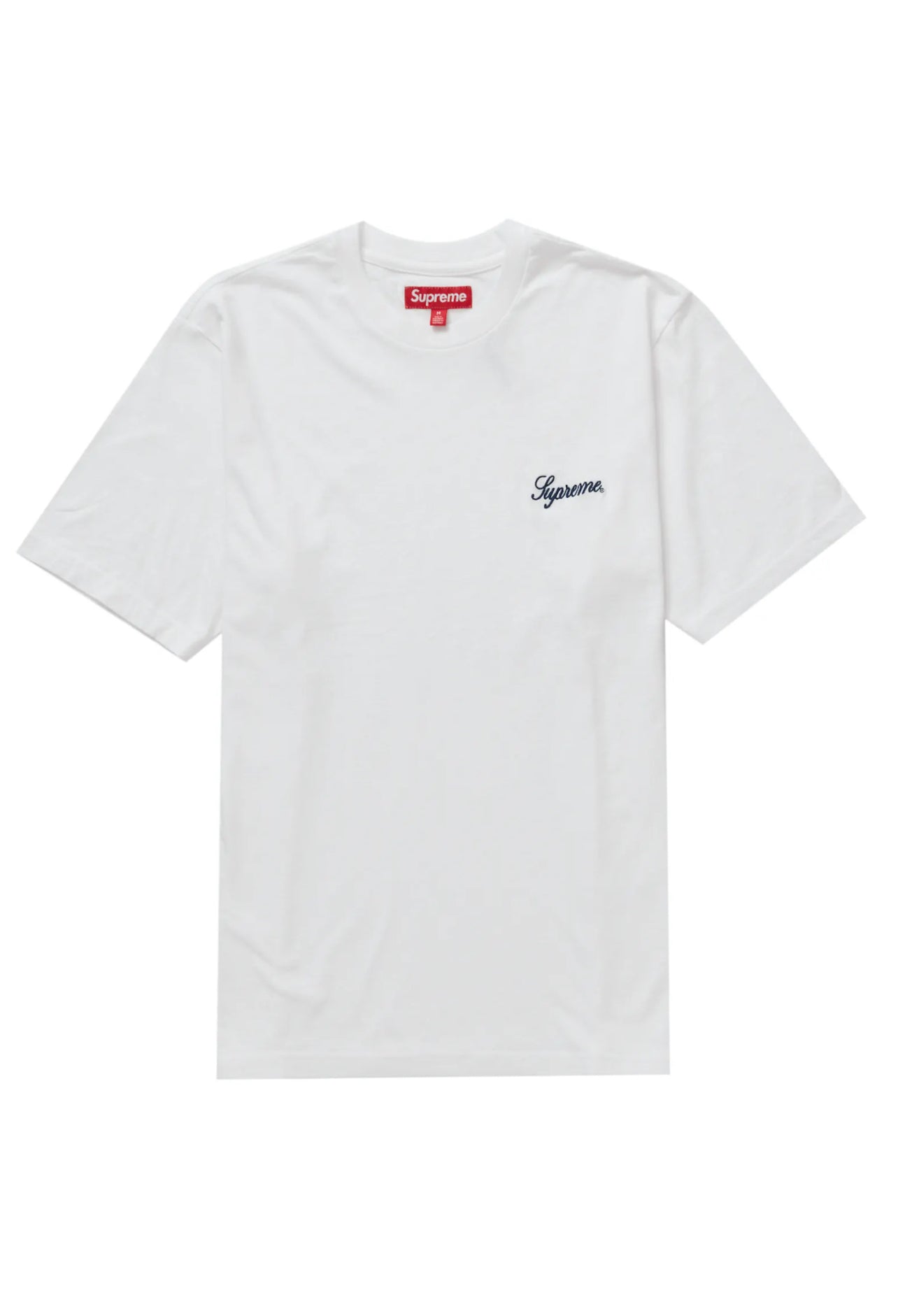 SUPREME WASHED SCRIPT S/S TOP (WHITE)