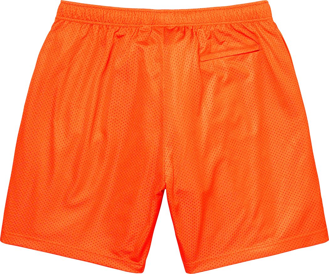 SUPREME ORANGE SLAP SHOT BAGGY MESH SHORTS